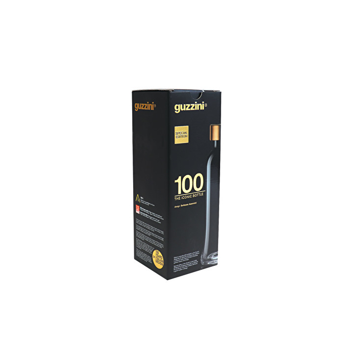 100 - 1 litre 100 glass bottle Guzzini, col. Gold