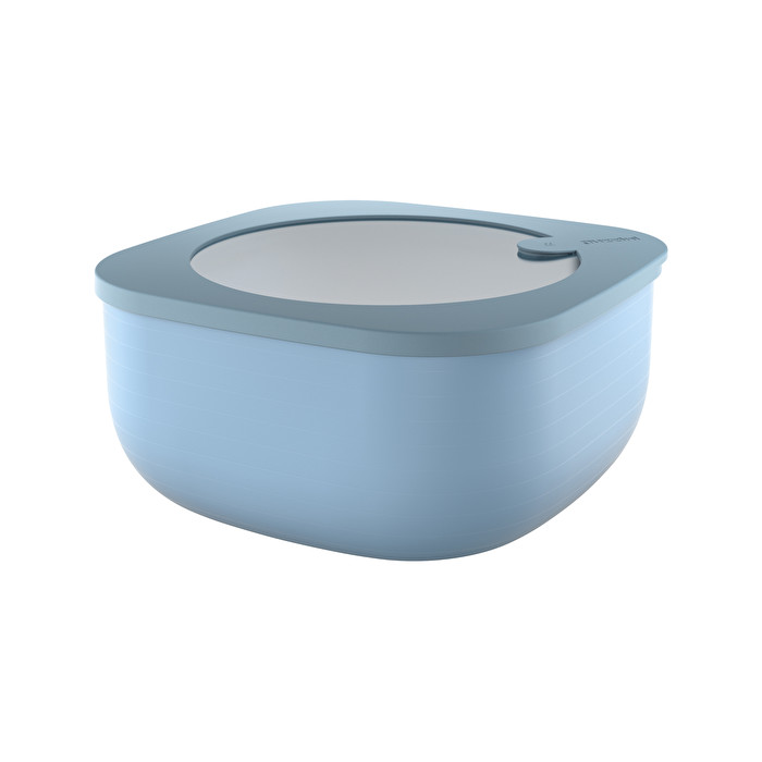 STORE&MORE - Shallow airtight fridge/freezer/microwave containers (L)  Guzzini, col. Matt mid blue