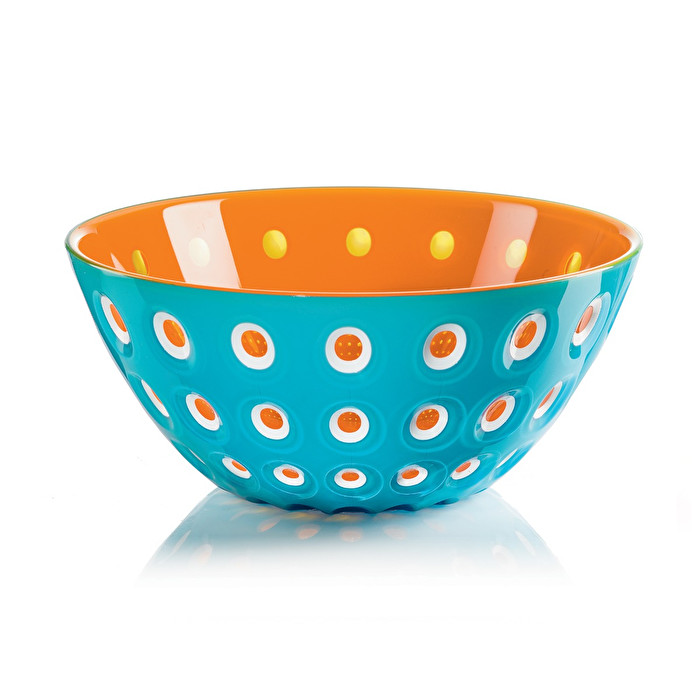 Guzzini Le Murrine Bowl Ø25 Made in Italy Using Exclusive Three-Color Technology Blue/Orange