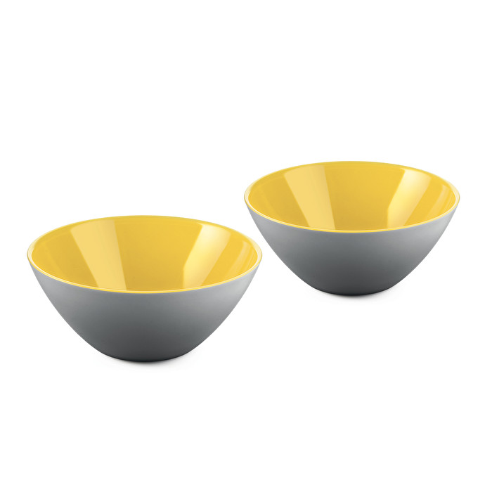 One size Guzzini Bowls Grey/Yellow 