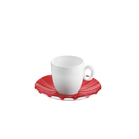 Red Guzzini Art and Cafe Teaspoons Set of 6